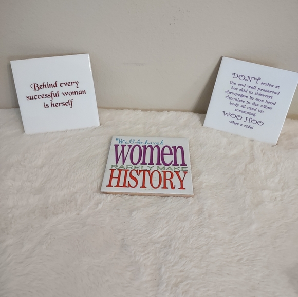 3 Inspirational Women Tiles "5 x 5" Multicolored - Picture 8 of 8